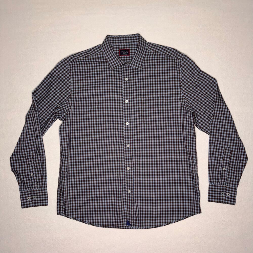 UnTuckit Gingham Cotton Button Up Shirt